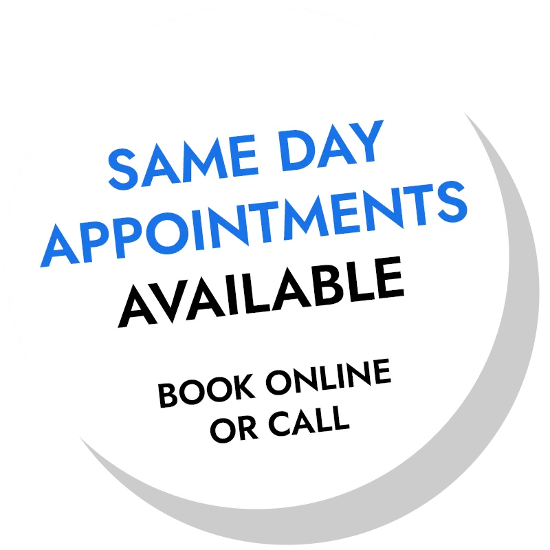 Same Day Appointments Available