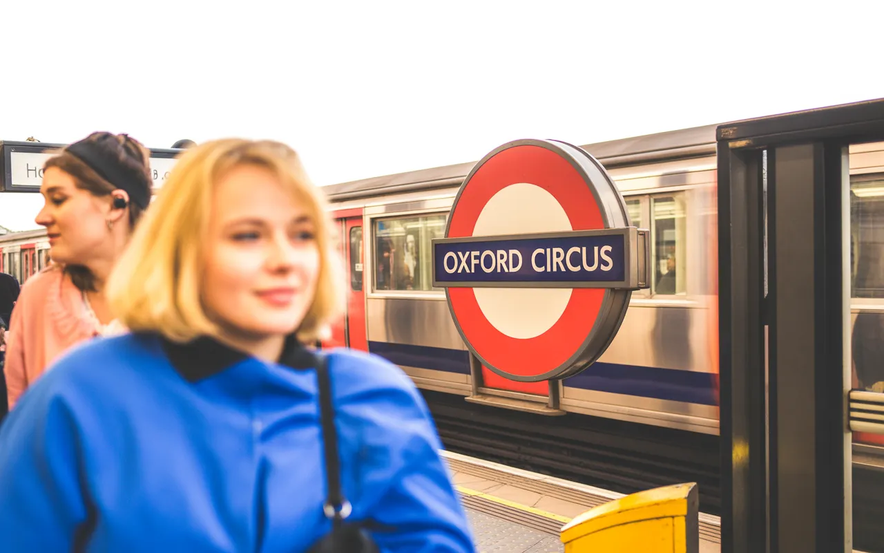 Young Londoners who may need HPV vaccine at Oxford Circus Underground station