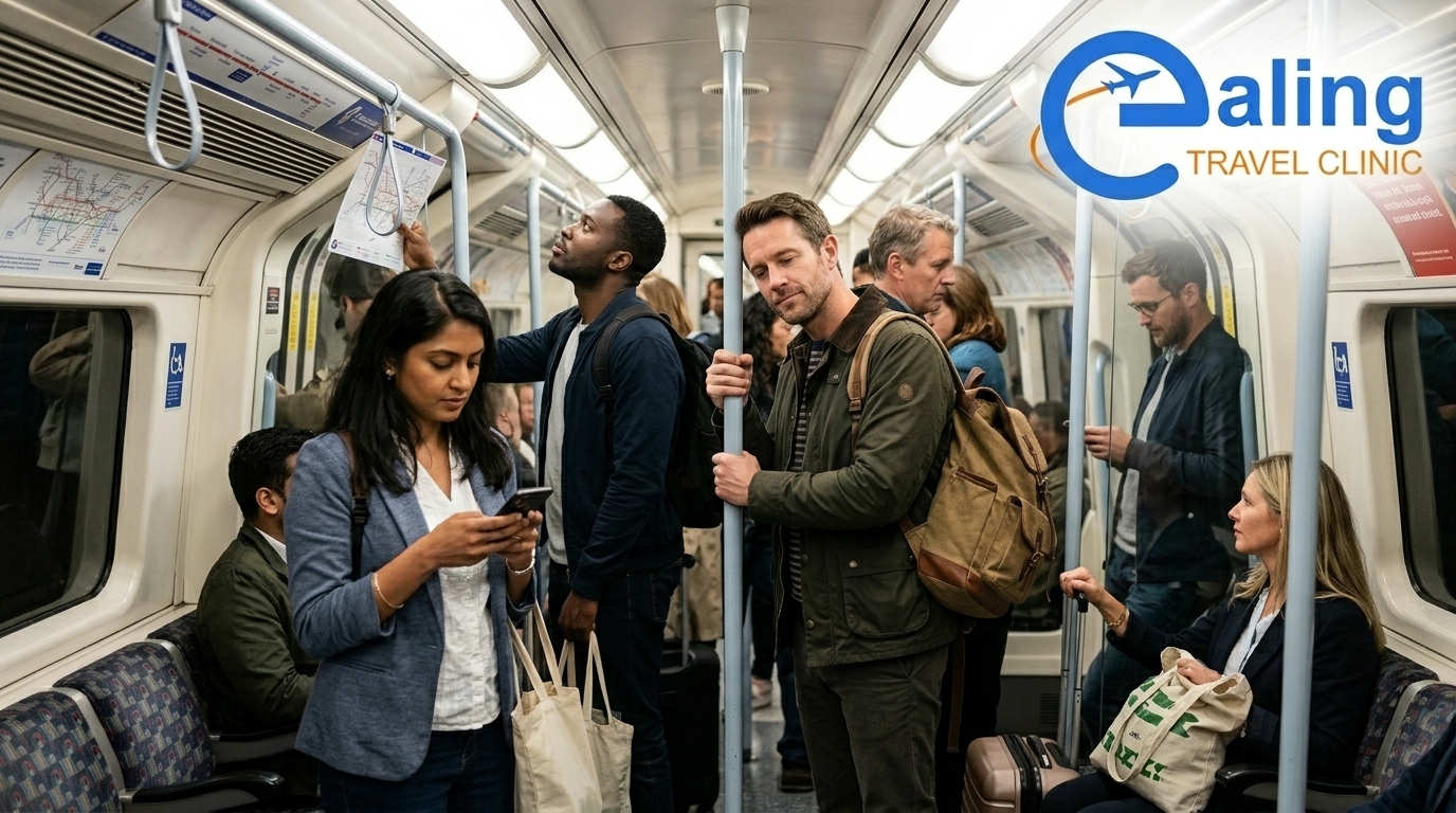 Travelers in crowded London transport - close-contact environments increase whooping cough transmission risk for unvaccinated adults