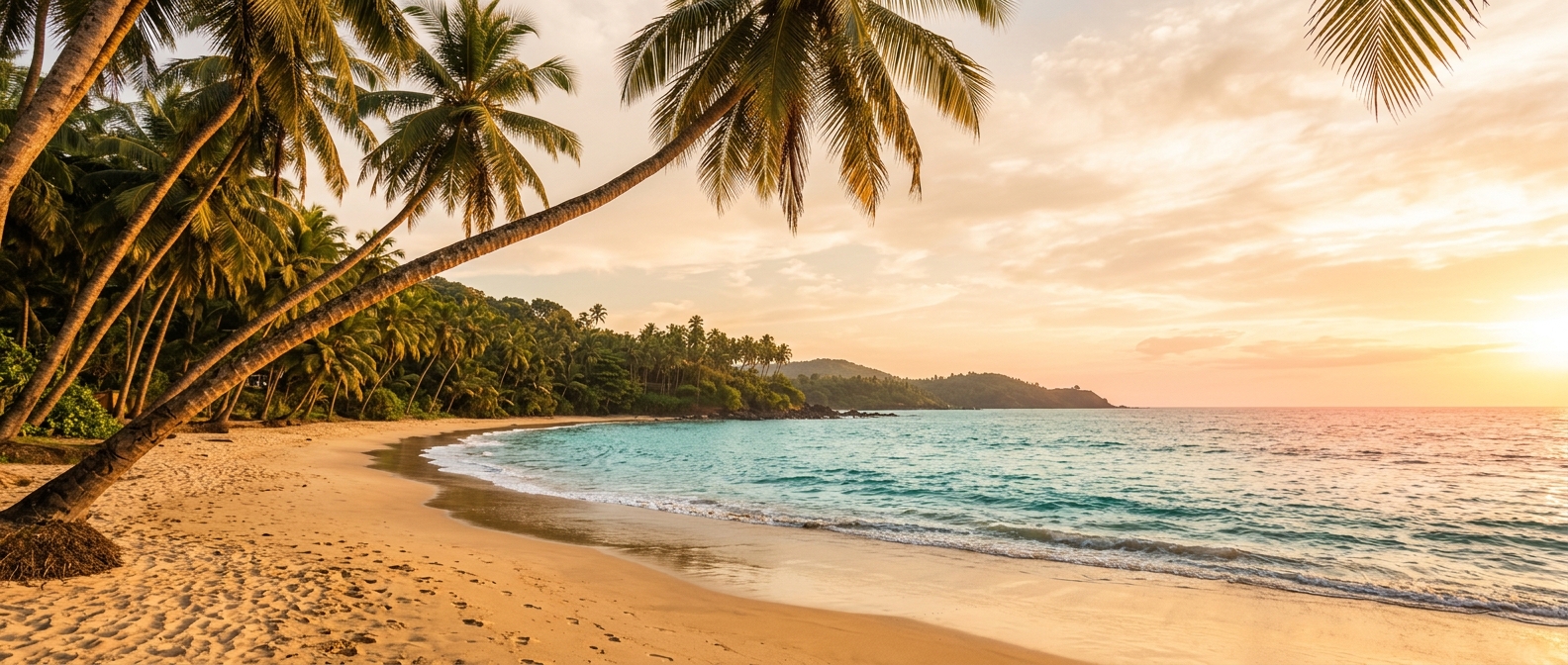 Travel vaccines for Goa Travel vaccines for Goa: a tranquil palm-fringed beach in Goa, India